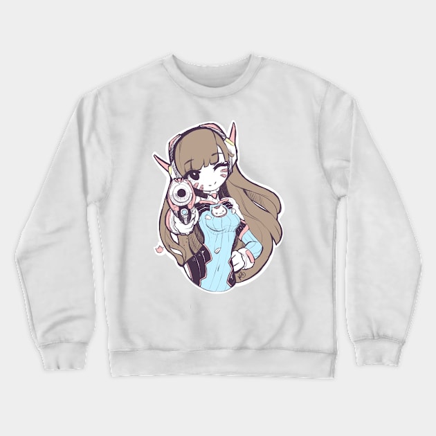 D.Va Crewneck Sweatshirt by k3lly01